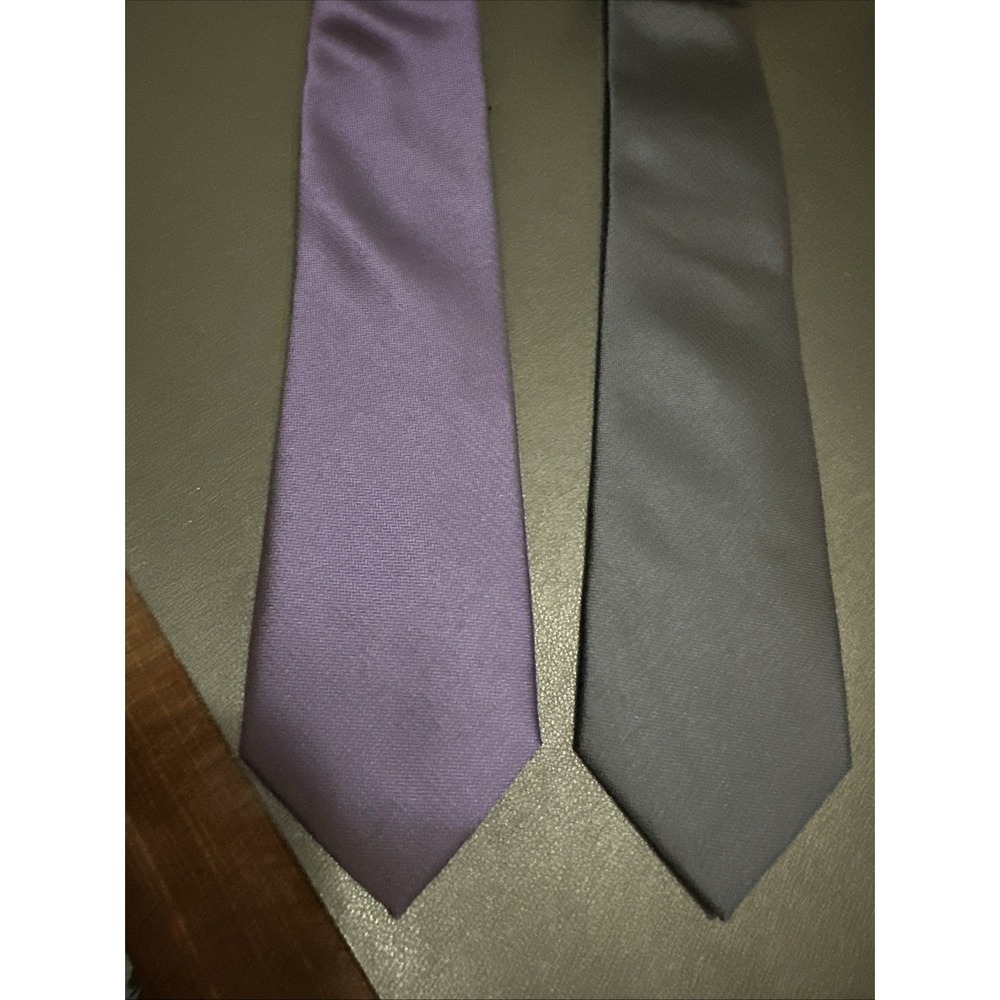 Nick Graham Everywhere Modern Fit Neck Ties Black And Purple PolyesterExcellent!
